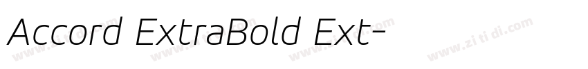Accord ExtraBold Ext字体转换